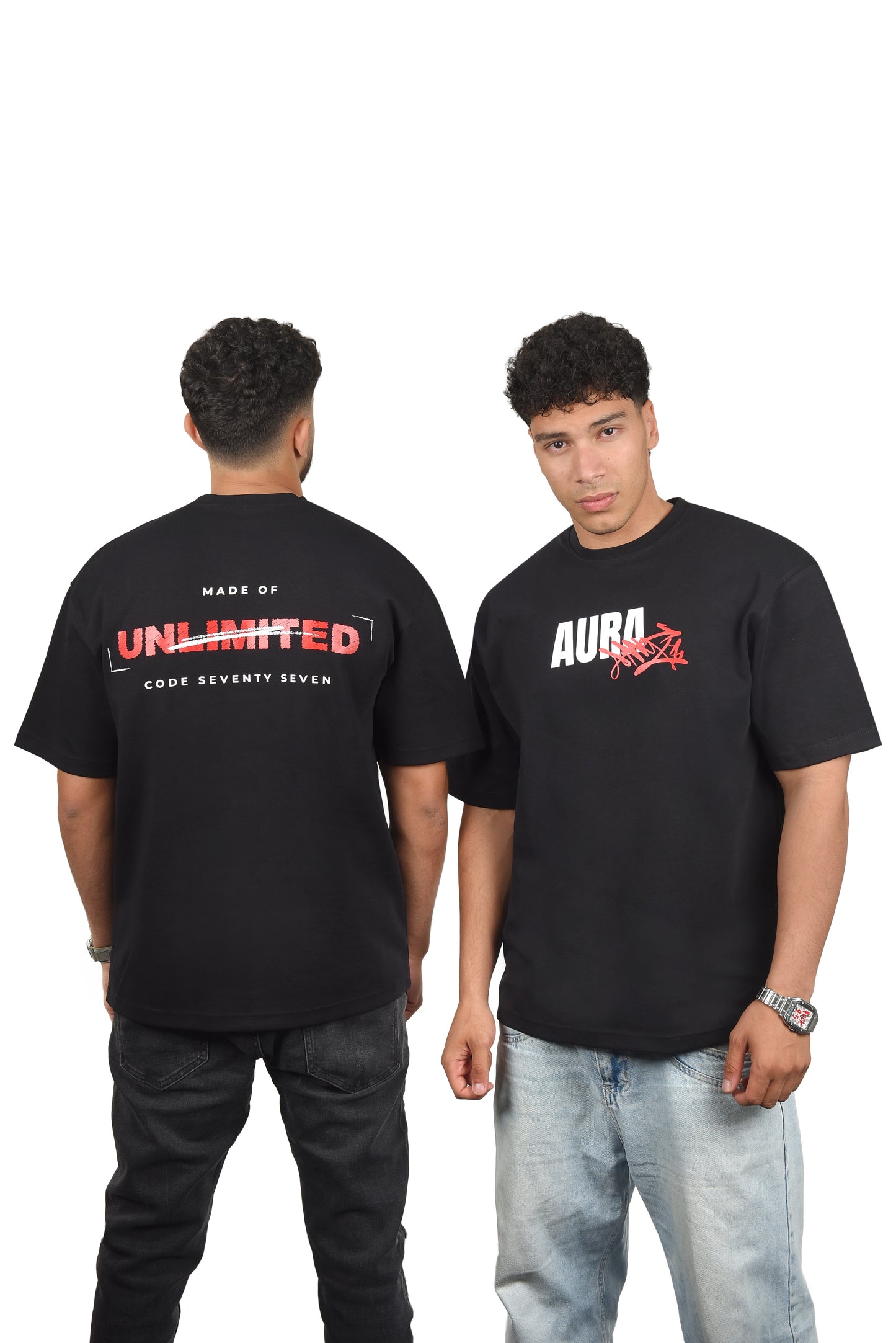 AURA Oversized Black T-Shirt