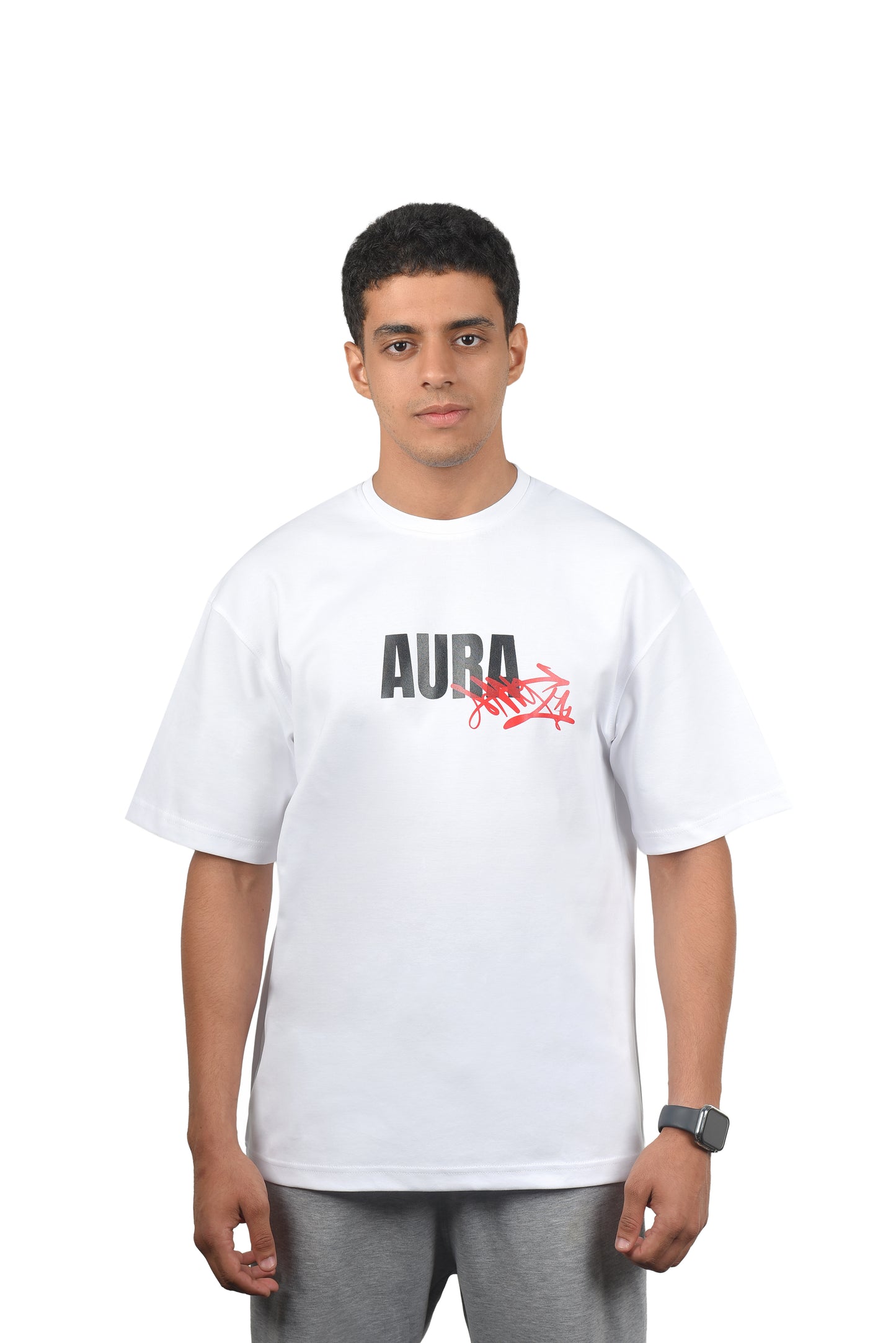 AURA Oversized White T-Shirt