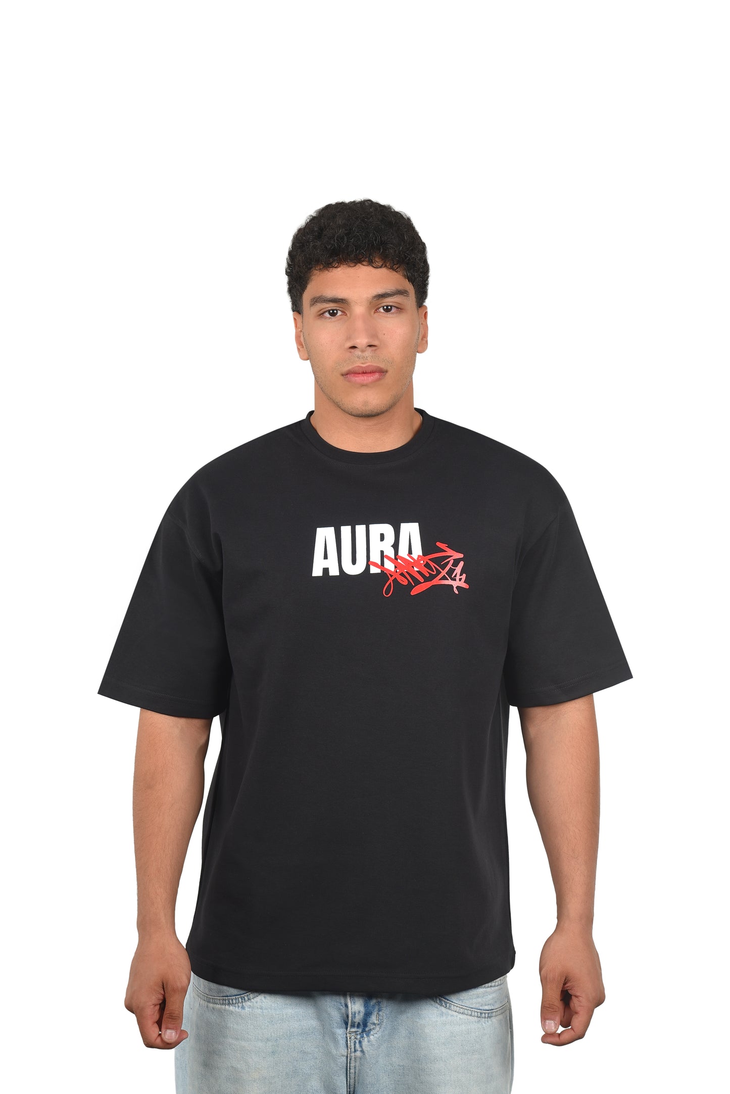 AURA Oversized Black T-Shirt