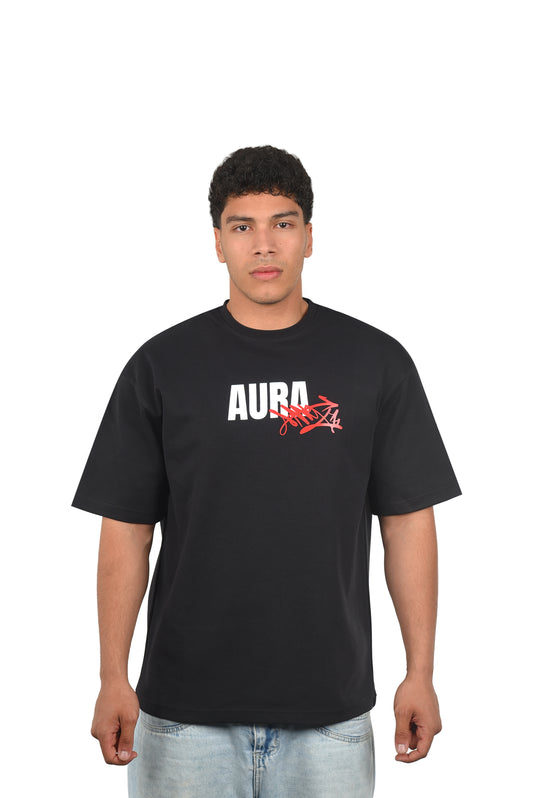 AURA Oversized Black T-Shirt