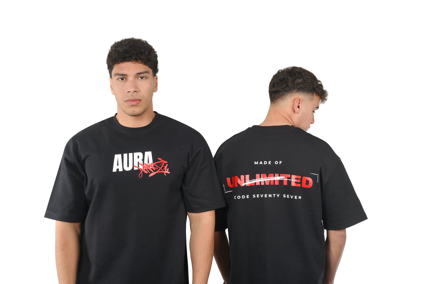AURA Oversized Black T-Shirt